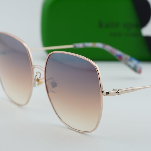 Kate Spade CHARLI/F/S 0AU2 NQ Square Sunglasses - Red Gold/Brown Gradient